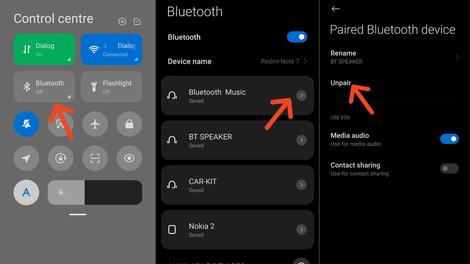 Bluetooth share has stopped