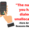 The number you have dialed is unallocated